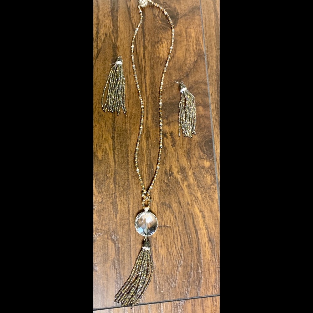 NWOT Beaded Necklace and Earring Set